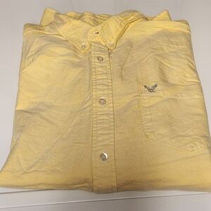 American Eagle Outfitters Light Yellow Casual Shirt